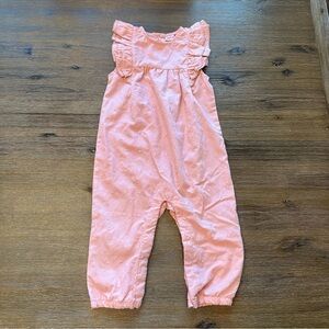 3/20$ Penelope Mack Baby Light Pink Ruffled Romper Jumpsuit size 12 months